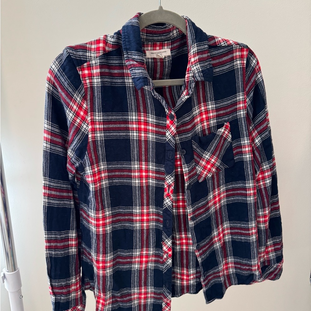 beachlunchlounge Red and Blue Plaid Shirt